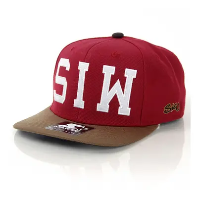 Streetz Iz Watchin Logo 2 Tone Snapback Burgundy