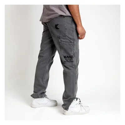 Nohavice Karl Kani Retro Slit Denim Pants Grey