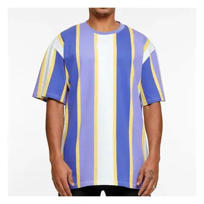 Tričko Karl Kani Small Signature Stripe Tee lilac/navy/off white