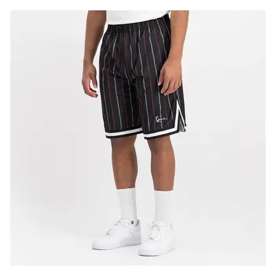 Kraťasy Karl Kani Small Signature Striped Mesh Shorts black/white