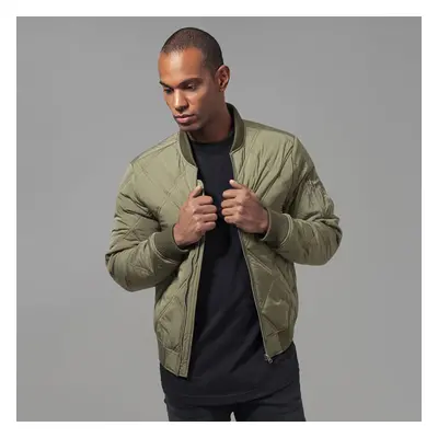 Urban Classics Big Diamond Quilt Bomber Jacket olive