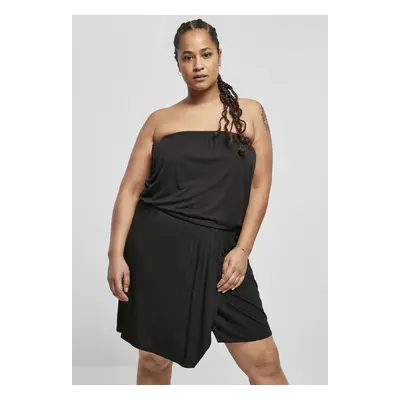 Urban Classics Ladies Viscose Short Bandeau Dress black