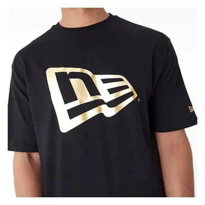 Pánské tričko New Era Flag Oversized T-Shirt Black Gold