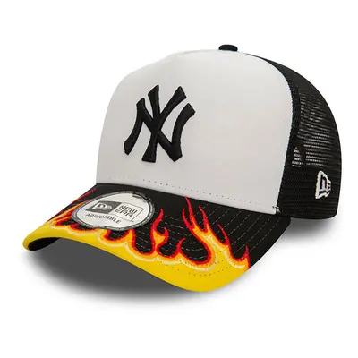 kšiltovka New Era 9FORTY E-Frame MLB FLAME Trucker Cap Black White