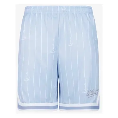 Karl Kani Small Varsity Logo Pinstripe Mesh Shorts light blue/white