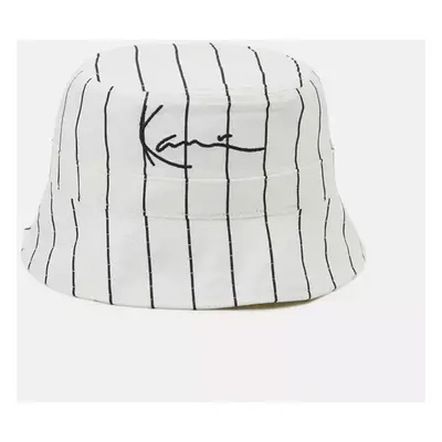 Karl Kani Signature Pinstripe Bucket Hat white