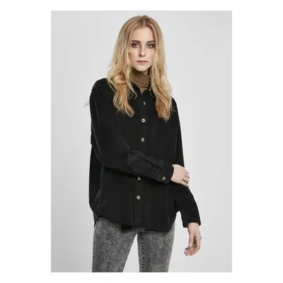 Urban Classics Ladies Corduroy Oversized Shirt black