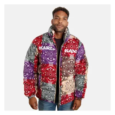 Karl Kani Retro Paisley Corduroy Puffer Jacket dark red/multicolor