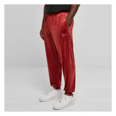 Karl Kani Small Signature Velvet Pants wine red