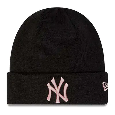 Kulich New Era Essential Knit Cuff Beanie NY Yankees Black Pink