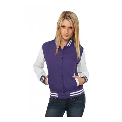 Urban Classics Ladies Light College Jacket pur/wht