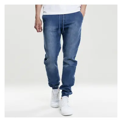 Urban Classics Knitted Denim Jogpants blue washed