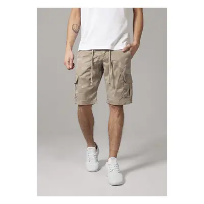 Urban Classics Camo Cargo Shorts sand camouflage