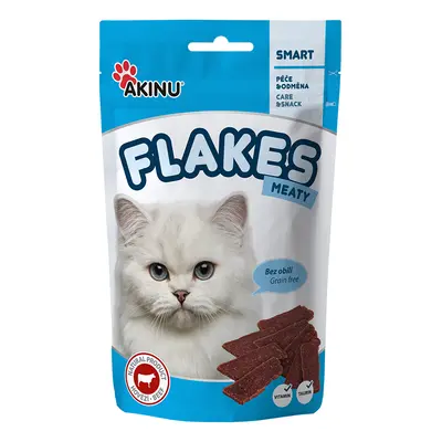 Akinu FLAKES Masové plátky pamlsek pro kočky 50 g