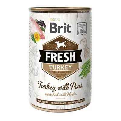 Brit Fresh Dog Turkey with Peas 400g