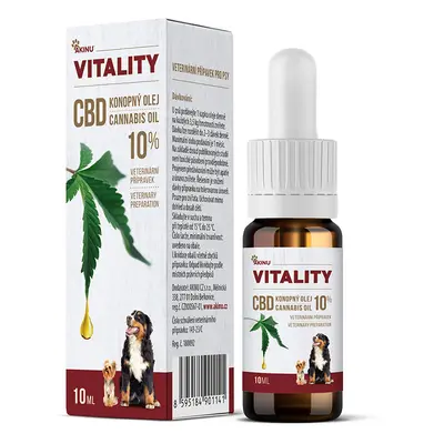 Akinu VITALITY CBD konopný olej pro psy 10%, 10 ml