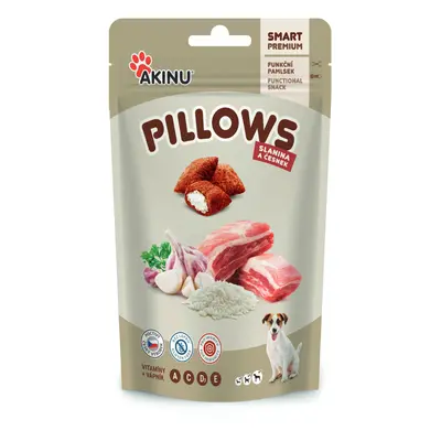 Akinu Pillows polštářky se slaninou a česnekem pro psy 80g