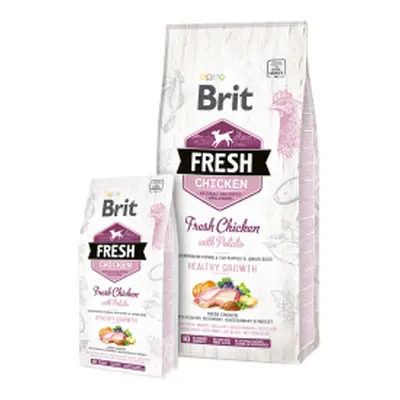 Brit Fresh Dog Chicken&Potato Puppy Healthy Growth12kg