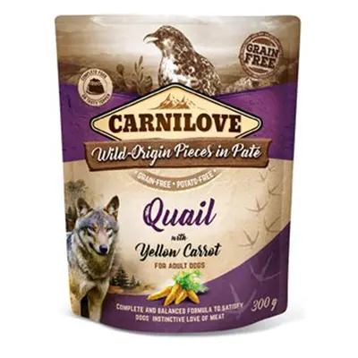 Carnilove Dog Pouch Paté Quail & Yellow Carrot 300g