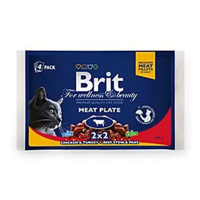 Brit Premium Cat kapsa Meat Plate 400g (4x100g)