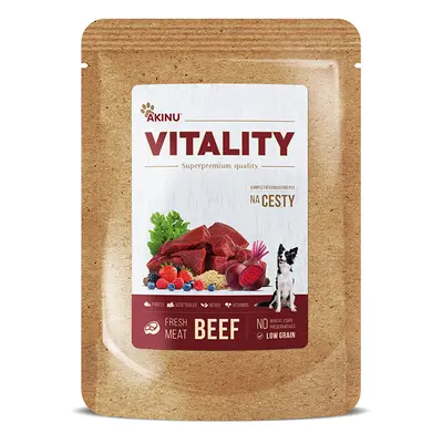 Akinu VITALITY Hovězí kapsička pro psy na cesty 150 g