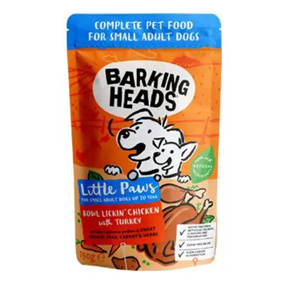 BARKING HEADS Litt.Paws Lickin' Chick+Tur kapsička 150g