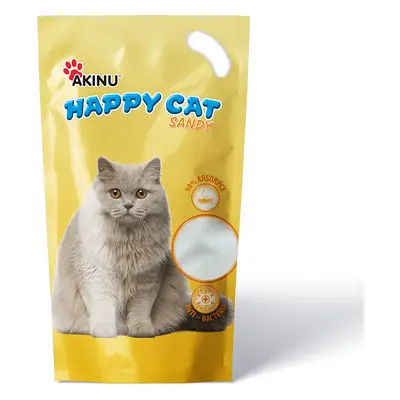 Akinu HAPPY CAT Sandy Silika gel (jemný-0.5-2 mm) stelivo por kočky 7,2 l