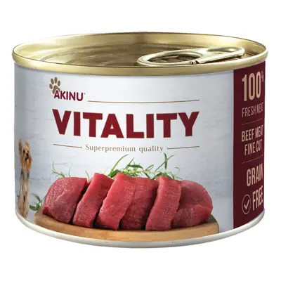 Akinu VITALITY Hovězí jemně krájená svalovina konzerva pro psy 200 g