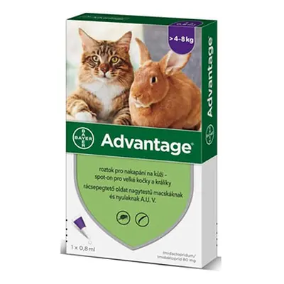 Advantix Advantage pro velké kočky a králíky 80mg 1x0,8ml