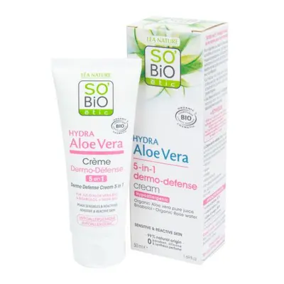 SO´BiO étic Krém ochranný pro citlivou pleť Aloe vera 5v1 BIO 50 ml