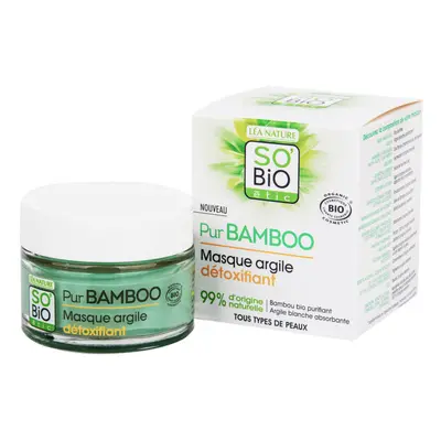 SO´BiO étic Maska pleťová detoxikační s jílem – řada Pur Bamboo BIO 50 ml