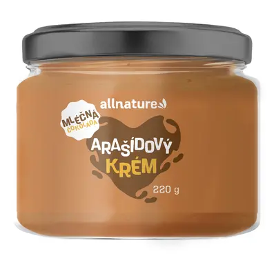 Allnature Arašídový krém s mléčnou čokoládou 220 g