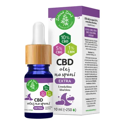 Zelená Země CBD kapky na spaní EXTRA 10 ml