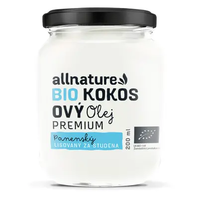 Allnature Kokosový olej panenský BIO 200 ml