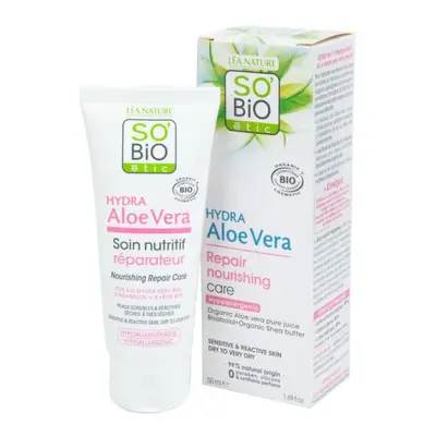 SO´BiO étic Péče výživná reparační Aloe vera pro citlivou pleť BIO 50 ml