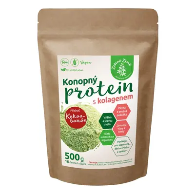 Zelená Země Konopný protein s kolagenem 500 g