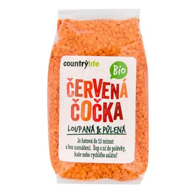 Country Life Čočka červená půlená loupaná BIO 500 g