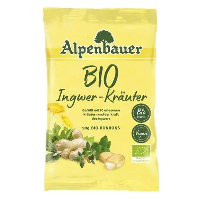 Alpenbauer Přírodní bonbóny Zázvor - bylinky BIO 90 g