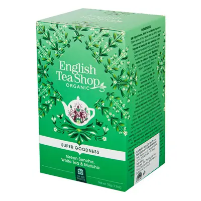 English Tea Shop Čaj Sencha, Bílý čaj a Matcha BIO sáčky 20 Ks