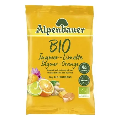 Alpenbauer Přírodní bonbóny Zázvor - pomeranč - limetka BIO 90 g