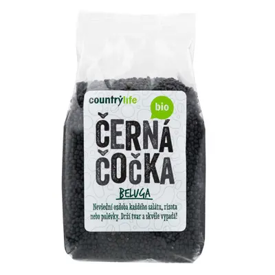 Country Life Čočka černá beluga BIO 500 g