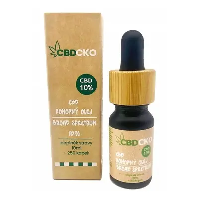 CBDCKO CBD olej 10% broad spectrum 10 ml