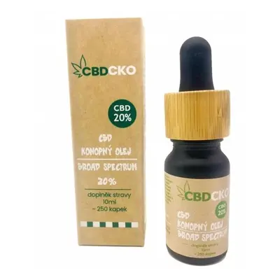 CBDCKO CBD olej 20% broad spectrum 10 ml