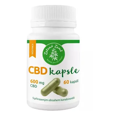 Zelená Země CBD kapsle 600 mg CBD - 60 ks