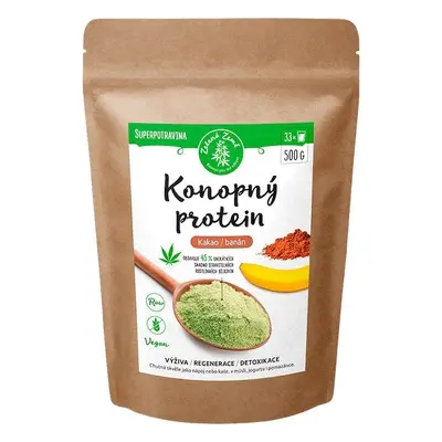 Zelená Země Konopný protein - kakao s banánem 500 g