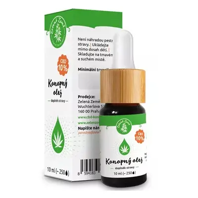 Zelená Země CBD Konopný olej 10%, 10 ml