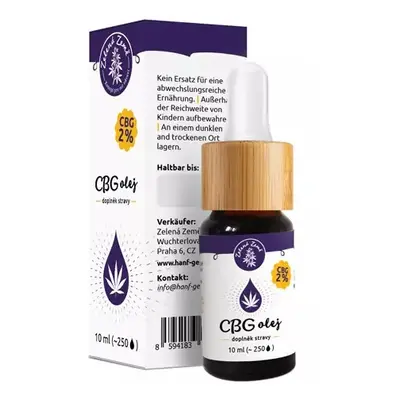 Zelená Země CBG konopný olej 2% 10 ml