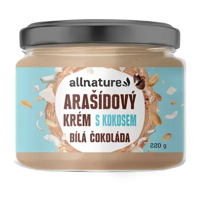 Allnature Arašídový krém s bílou čokoládou a kokosem 220 g