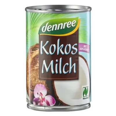 Dennree Krém kokosový 22 % tuku BIO 400 ml