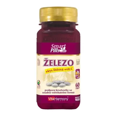 VitaHarmony Železo 20 mg s kys. listovou a vitaminem C 60 tablet